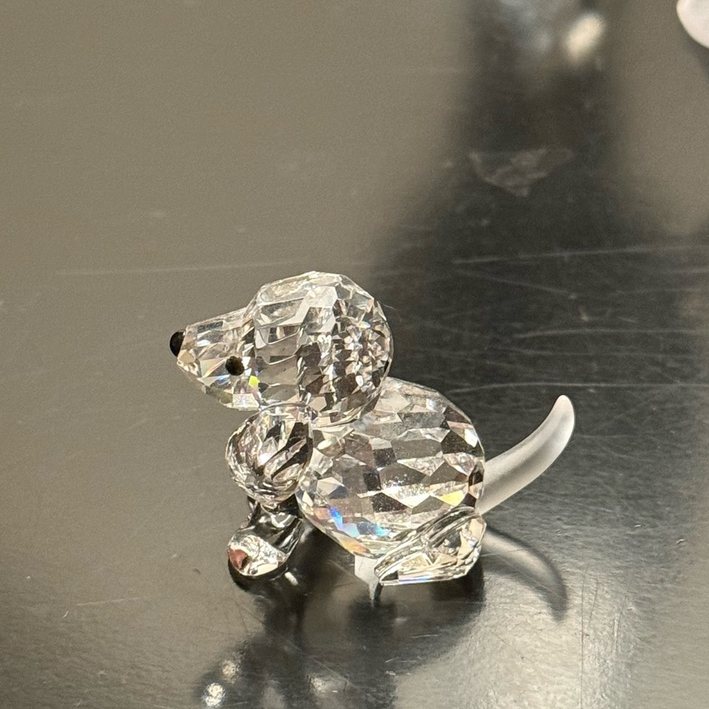 Swarovski glass animal figurine - dog poodle